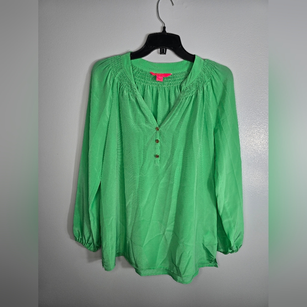 Lilly Pulitzer Vibrant Green Blouse